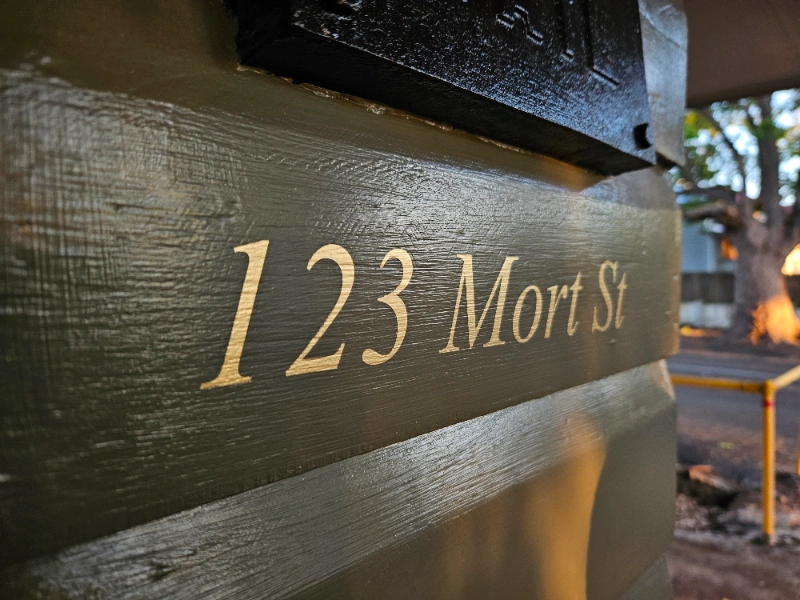 Street address sign Toowoomba – location signage